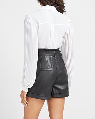 express leather shorts