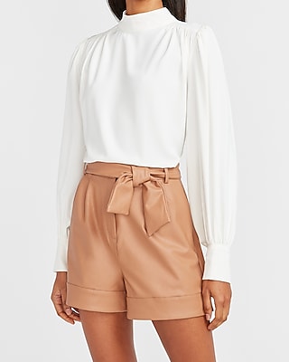 express leather shorts