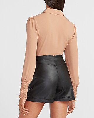 express leather shorts