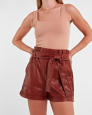 express leather shorts