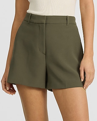 Editor Studio Stretch Twill High Waisted Tailored Shorts