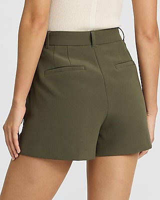 Editor Studio Stretch Twill High Waisted Tailored Shorts