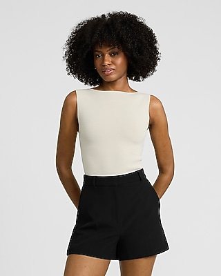 Studio Stretch Twill High Waisted Mini Skirt | Express