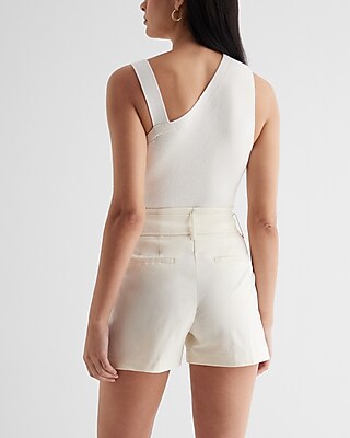 Super High Waisted Belted Paperbag Shorts