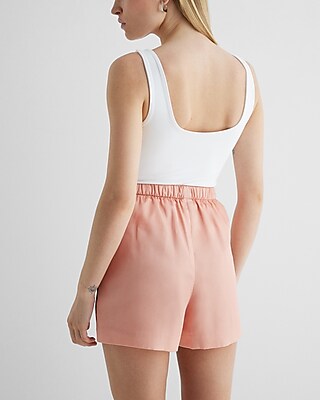 High Waisted Floral Pull On Shorts