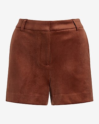 Editor High Waisted Velvet Corduroy Shorts