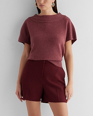 Editor Studio Stretch Twill High Waisted Tailored Midi Shorts