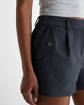 Mid Rise Patch Pocket Utility Shorts - image 2