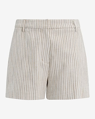 Editor Striped High Waisted Tailored Shorts