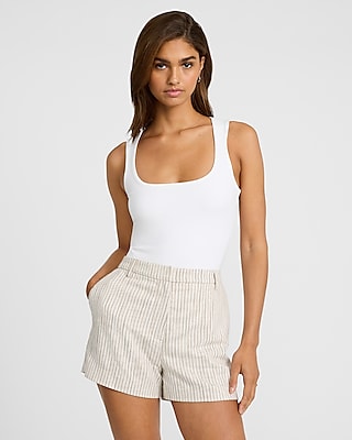 Editor Striped High Waisted Tailored Shorts