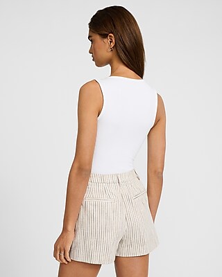 Editor Striped High Waisted Tailored Shorts