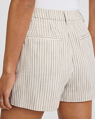Editor Striped High Waisted Tailored Shorts