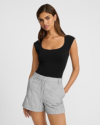 Editor Striped High Waisted Tailored Shorts