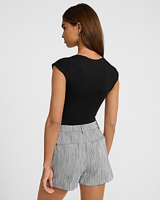 Editor Striped High Waisted Tailored Shorts