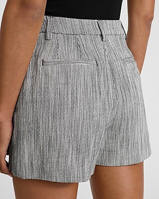 Editor Striped High Waisted Tailored Shorts