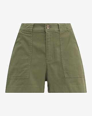 High Waisted Utility Shorts