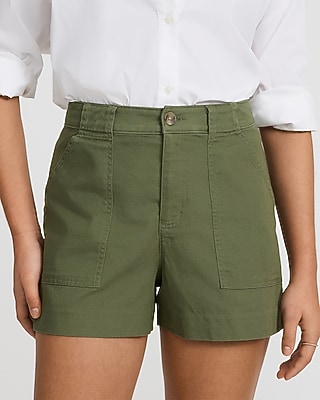High Waisted Utility Shorts