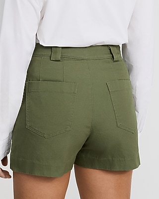 High Waisted Utility Shorts