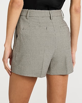 Editor Mini Houndstooth High Waisted Shorts - thumbnail 2