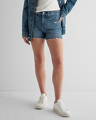 High Waisted Hot Pants Denim
