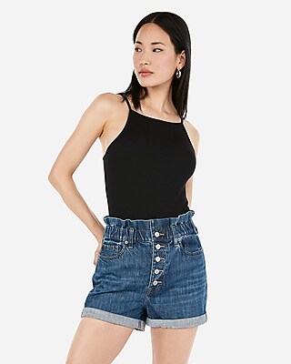 high waisted cinched shorts