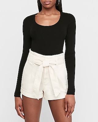 high waisted shorts with buttons