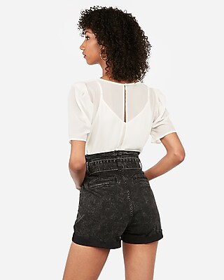 express high waisted shorts