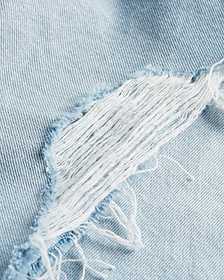 Super High Waisted 90s Bermuda Raw Hem Jean Shorts