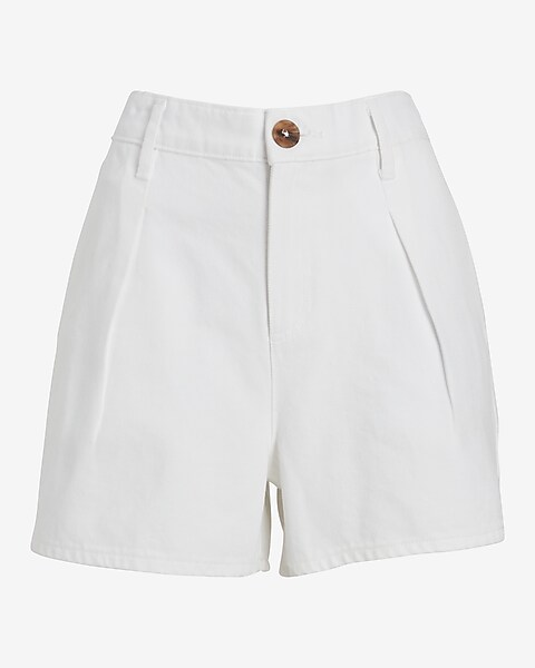 Chambord Embellished High Waist Hot Pant Shorts in White