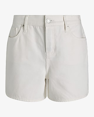 Mid Rise White Jean Shorts