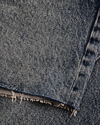 High Waisted Medium Wash 50/50 Rigid Stretch Dad Jean Shorts