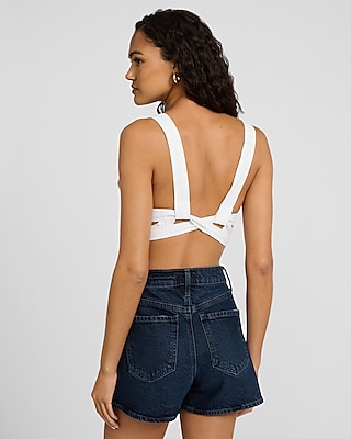 High Waisted Dark Wash Mom Jean Shorts