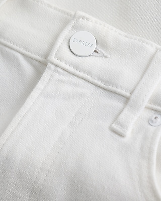 High Waisted White Raw Hem Vintage Jean Shorts