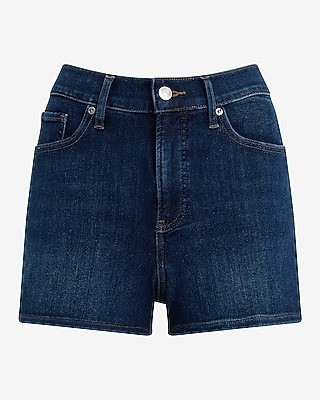 High Waisted Dark Wash Vintage Jean Shorts