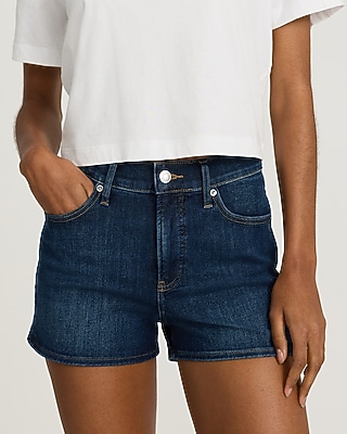 High Waisted Dark Wash Vintage Jean Shorts