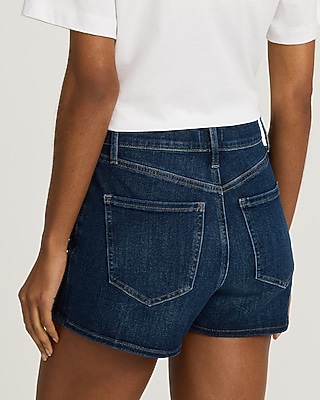 High Waisted Dark Wash Vintage Jean Shorts