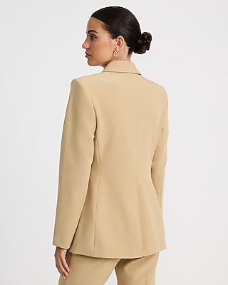 Double Breasted Long Slim Blazer Signature Stretch