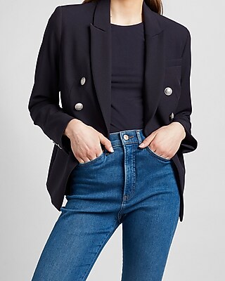 Express Double Breasted Novelty Button Blazer