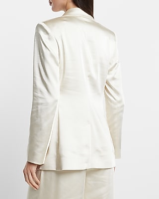 Satin One Button Blazer