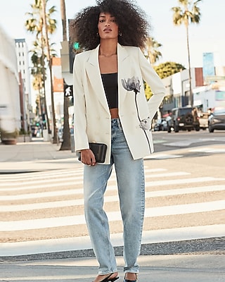 HAND PAINTED BLAZER 7806921:SWAN:10