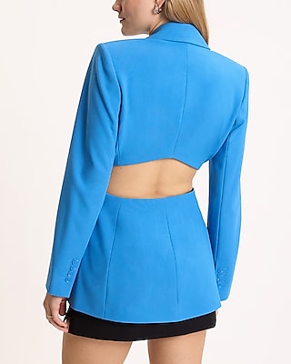 Cutout Long Slim Blazer