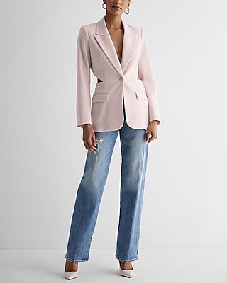 Cutout Long Slim Blazer