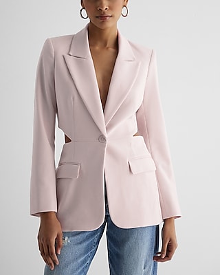 Cutout Long Slim Blazer