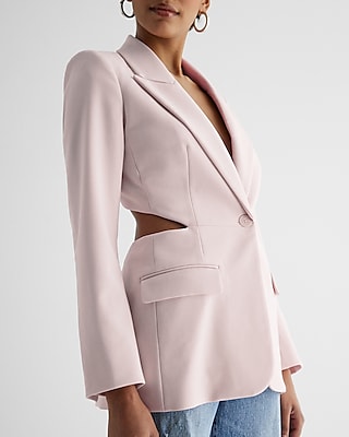 Cutout Long Slim Blazer