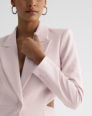 Cutout Long Slim Blazer
