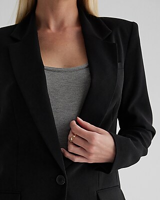 One Button Cinched Boyfriend Blazer - image 3