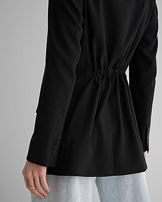 One Button Cinched Boyfriend Blazer - image 5
