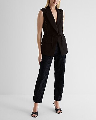 Lace Vest 7806998:pitch Black:m | Express