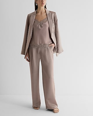 Satin Tie Waist Blazer