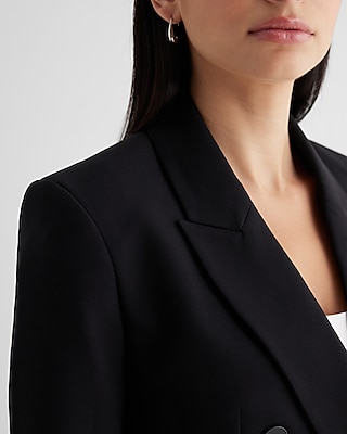 Editor Double Breasted Cropped Blazer